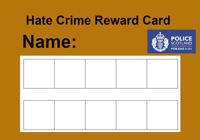 Hate Crime Reward Card